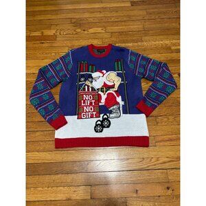 Blizzard Bay Ugly Christmas Sweater - No Lift No Gift - Men’s Size Large Purple